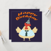 Rooster Birthday Karte (Vorderseite/Rückseite Beispiel)