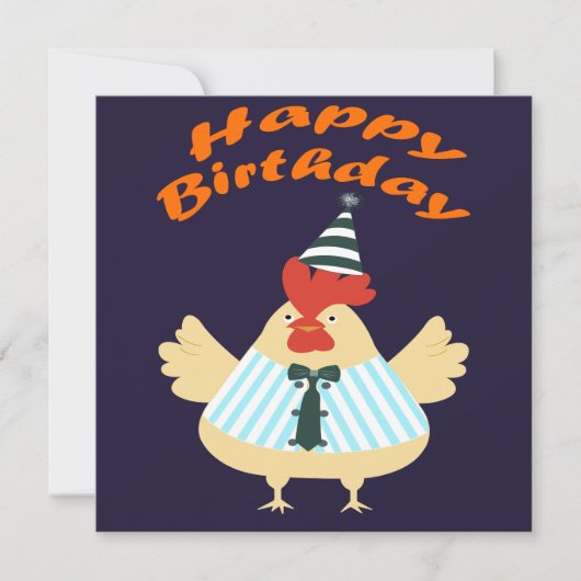 Rooster Birthday Karte (Vorderseite)