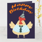 Rooster Birthday Karte (Gelbe Blume)