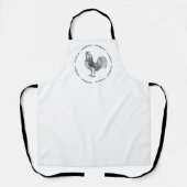 Rooster Black and White Schürze (Vorderseite)