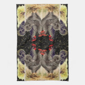 Rooster Black Gold Stars Küchentücher (Vertikal)