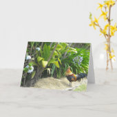 Rooster Blank Nature Karte (Gelbe Blume)