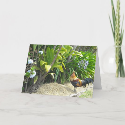 Rooster Blank Nature Karte (Vorderseite)