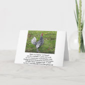 Rooster-Blanko-Karte Dankeskarte (Rückseite)