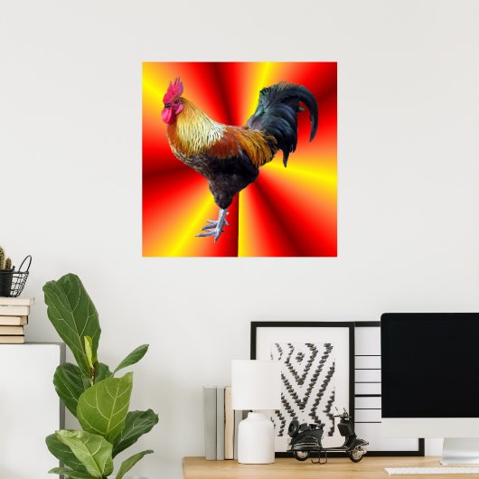 Rooster-Blitz Poster (Heimbüro)