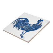 Rooster, Blue Dutch Delft Look Fliese (Seite)