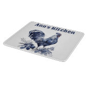 "Rooster" Blue Willow Style Custom Schneidebrett (Ecke)