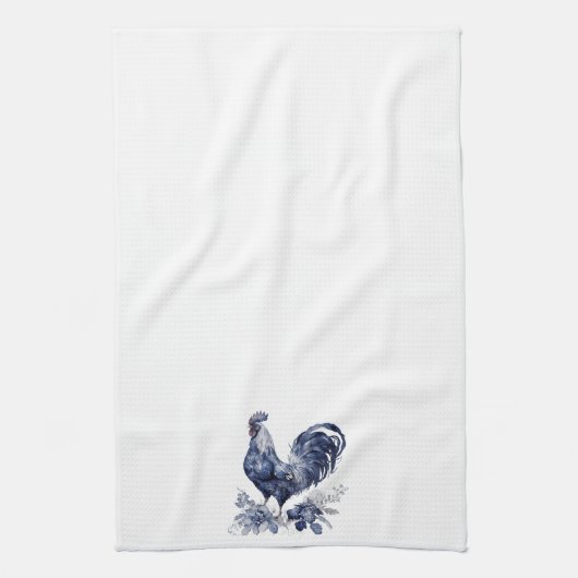"Rooster" Blue Willow Style Geschirrtuch (Vertikal)