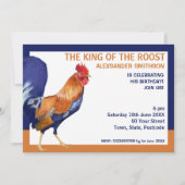 Rooster-Border-Party Einladung (Vorderseite)