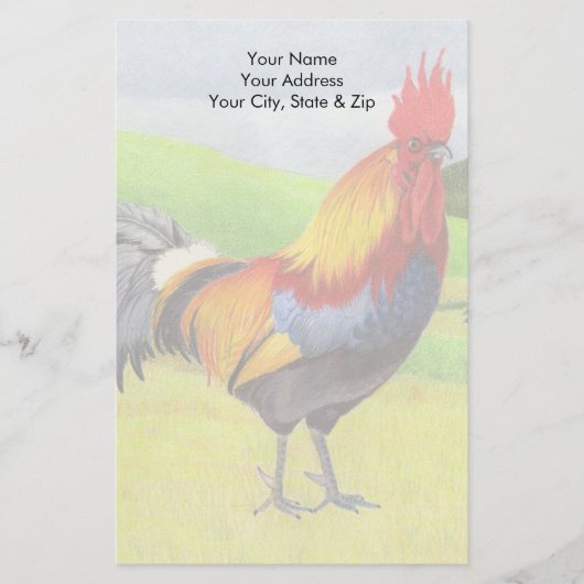 Rooster Briefpapier (Vorderseite)