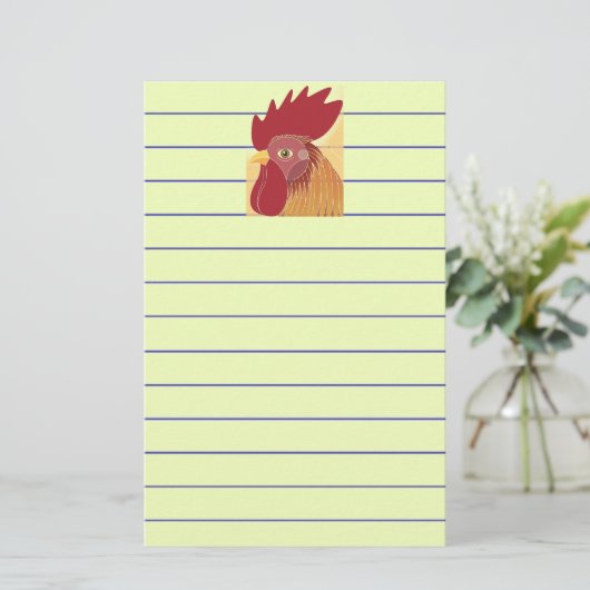 Rooster Briefpapier (Stehend Vorderseite)