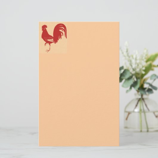 Rooster Briefpapier (Stehend Vorderseite)