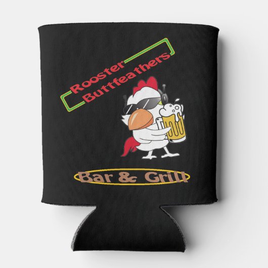 Rooster Buttfeathers kann gemütlich sein Dosenkühler (Rückseite)