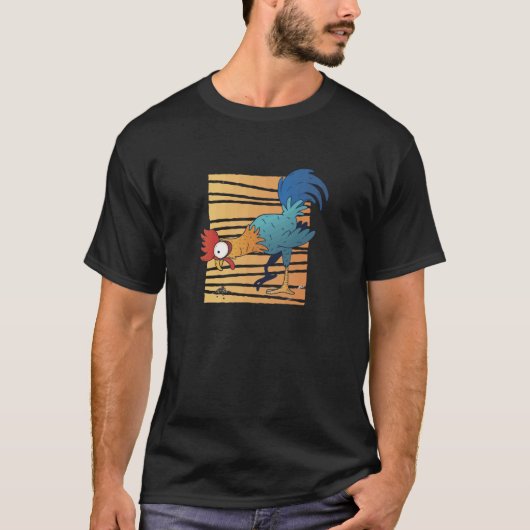 Rooster Cartoon Funny Chicken T-Shirt (Vorderseite)