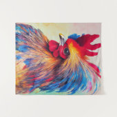 Rooster Chicken Animal Discovery Abenteuer Natur Wandteppich (Vorderseite (Horizontal))