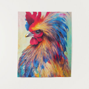 Rooster Chicken Animal Discovery Abenteuer Natur Wandteppich