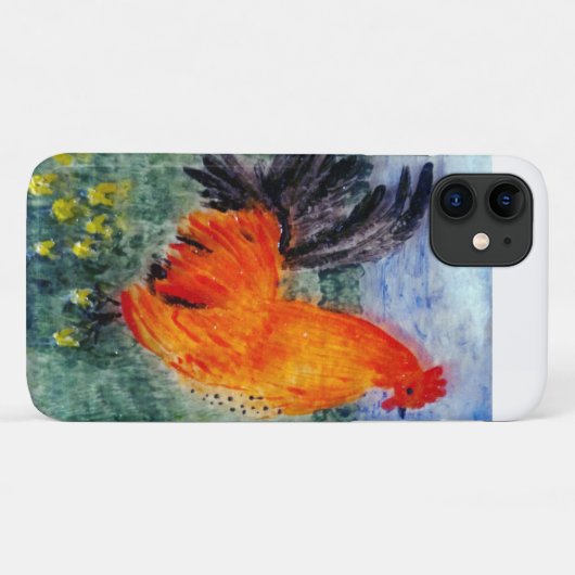 Rooster Chicken Art Case-Mate iPhone Hülle (Rückseite (Horizontal))