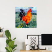 Rooster Chicken Art Poster (Heimbüro)