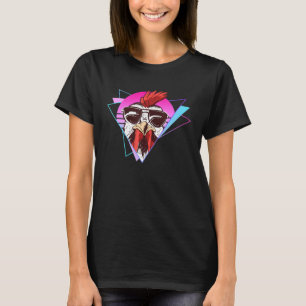 Rooster Chicken Bauer 80er 90s Party Outfit Retro T-Shirt
