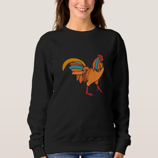 Rooster Chicken Bauer Geflügel Sweatshirt (Vorderseite)