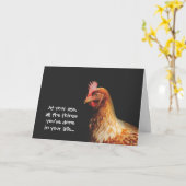 Rooster Chicken Birthday Card Karte (Gelbe Blume)