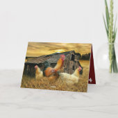 Rooster Chicken Coop Karte (Rückseite)