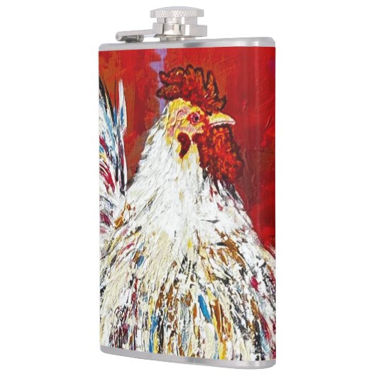 Rooster Chicken Flask Flachmann (Links)