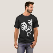 Rooster Chickens Bird Retro T-Shirt (Vorne ganz)