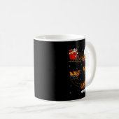 Rooster Chickens Santa Sleigh Flying Funny Magical Kaffeetasse (VorderseiteRechts)