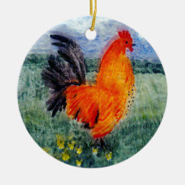 Rooster Cockerel Art Chicken Keramikornament