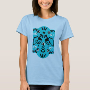 Rooster Cockerel Skandinavien Folklorekunst T-Shirt