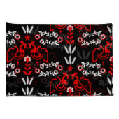 Rooster Cockerel Skandinavier Folklorekunst Kissenbezug (Rückseite-Rechts)