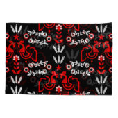 Rooster Cockerel Skandinavier Folklorekunst Kissenbezug (Rückseite)