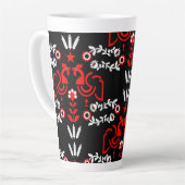 Rooster Cockerel Skandinavier Folklorekunst Milchtasse (Linke Ecke)