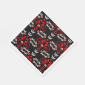 Rooster Cockerel Skandinavier Folklorekunst Serviette (Ecke)