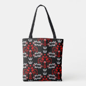 Rooster Cockerel Skandinavier Folklorekunst Tasche (Rückseite)