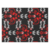 Rooster Cockerel Skandinavier Folklorekunst Tischdecke (Vorderseite (Horizontal))