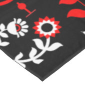 Rooster Cockerel Skandinavier Folklorekunst Tischdecke (Schrägansicht)