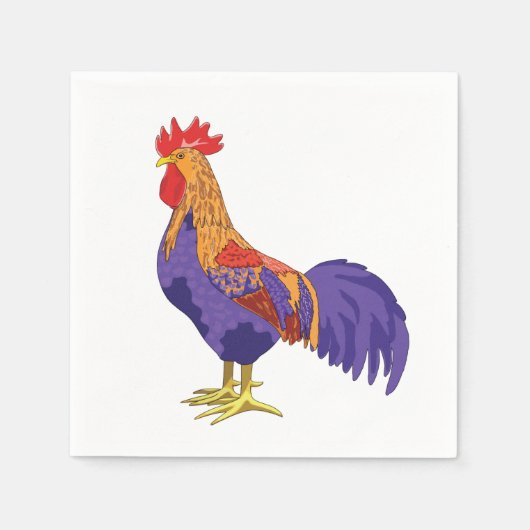 Rooster Cocktail Napkins Serviette (Vorderseite)