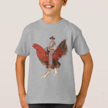 Rooster Cogburn auf einem Rooster-T - Shirt