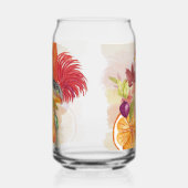 Rooster Country Scene Wasserfarbe Handgemalt Dosenglas (Links)