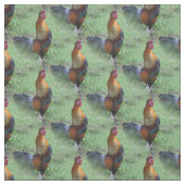 Rooster Crowing Animal Nattern Muster Stoff (Muster)