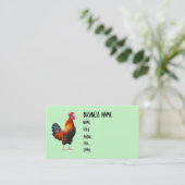 Rooster Crowing Business Cards Visitenkarte (Stehend Vorderseite)
