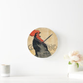 Rooster Crowing, 'Cocurico' Timepiece Runde Wanduhr (Zuhause)