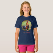 Rooster Crowing Farm Animal Personalized T-Shirt (Vorne ganz)