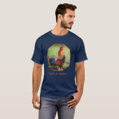 Rooster Crowing Farm Animal Personalized T-Shirt (Vorne ganz)