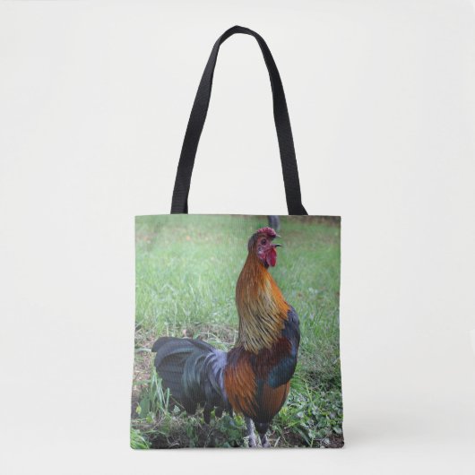 Rooster Crowing Farm Animal Tasche (Vorderseite)