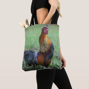 Rooster Crowing Farm Animal Tasche