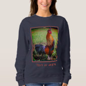 Rooster Crowing Farm Tier Personalisiert Sweatshirt (Vorderseite)