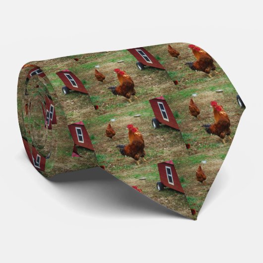 Rooster Crowing Krawatte (Gerollt)